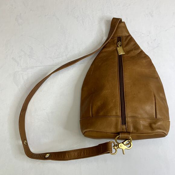 Tignanello Tan Leather Sling Bag - Picture 3 of 15
